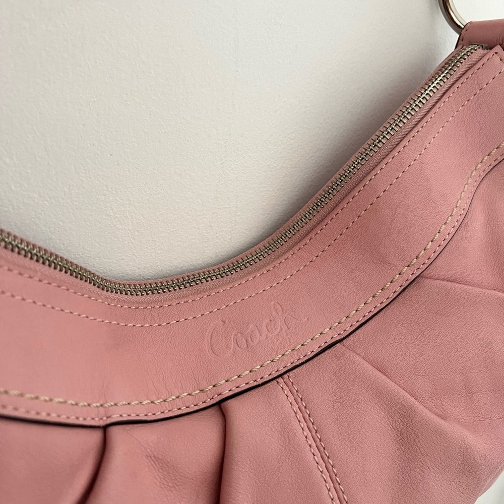 Coach Pink Leather Hobo Bag - Picture 9 of 10